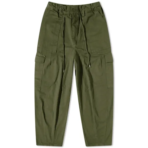 Twill Cargo Balloon Pants
