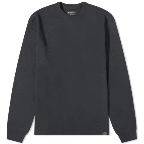 Waffle Knit Thermal Crew Sweater