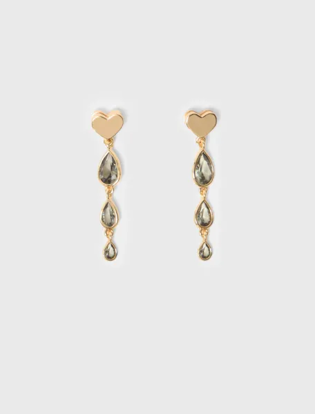 Heart stud earrings