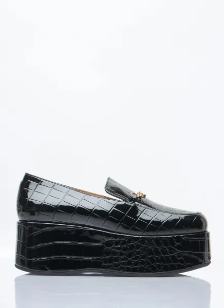 Butterfly Chain Platform Loafers