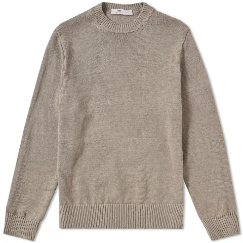 Inis Meáin Solid Linen Crew Knit