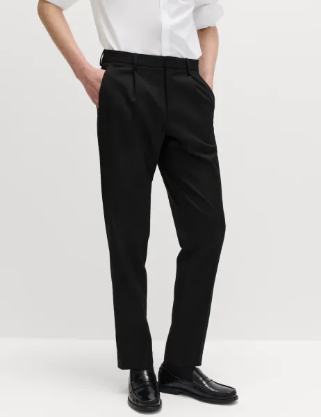 Marks & Spencer Tailored Fit Stretch Smart Trousers Black