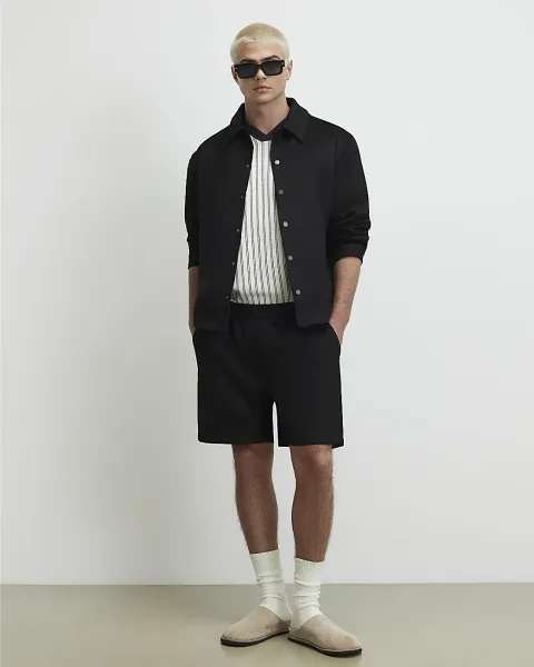 River Island Slim Fit Faux Suedette Overshirt