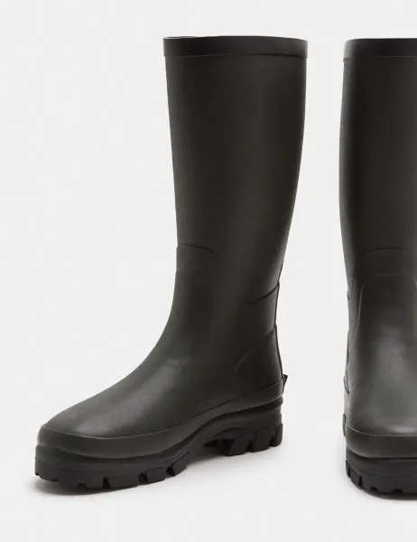 Marks & Spencer Tall Wellington Boots Dark Green