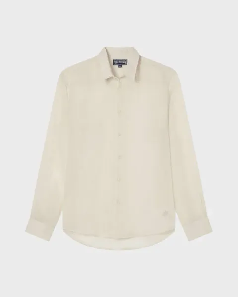 Vilebrequin Men Solid Ramie Shirt