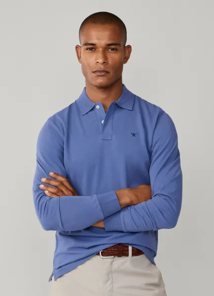 Slim Fit Long Sleeve Pique Polo