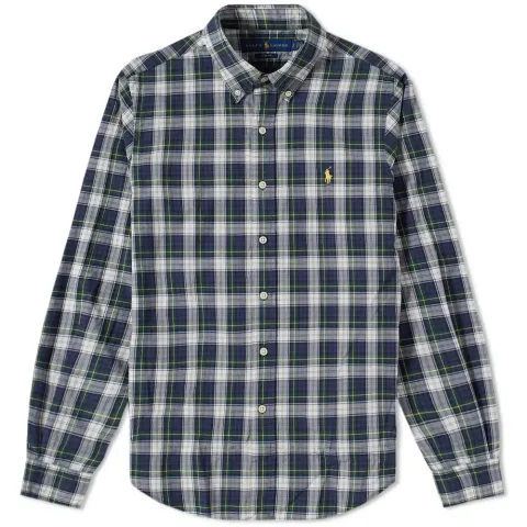 Button Down Check Poplin Shirt