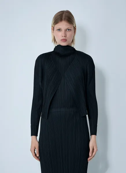 Pleated Cardigan