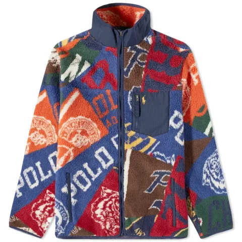 Varsity Multi Logo Zip Fleece