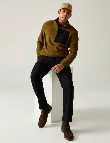Regatta Frankie Borg Funnel Neck Half Zip Fleece Brown