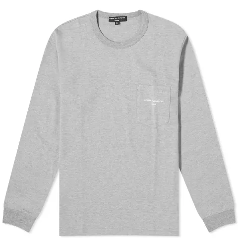 Comme Des Garçons Homme Long Sleeve Pocket Logo T-Shirt