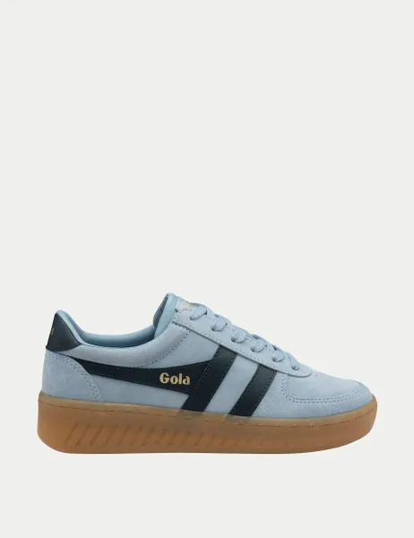 Gola Grandslam Suede Trainers Blue Mix