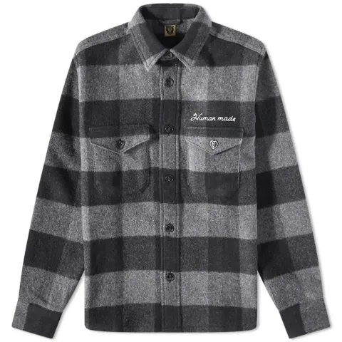 Checked Wool Shirt Jacket