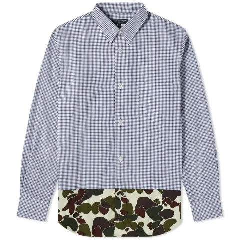 Camo Hem Checked Shirt