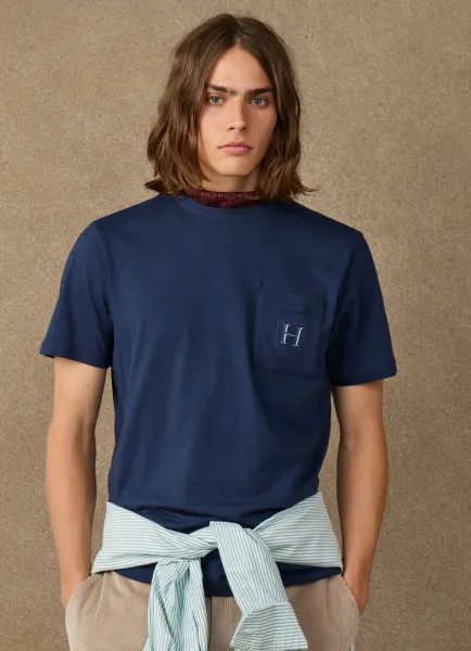 Classic Fit Shadow Logo Pocket T-Shirt