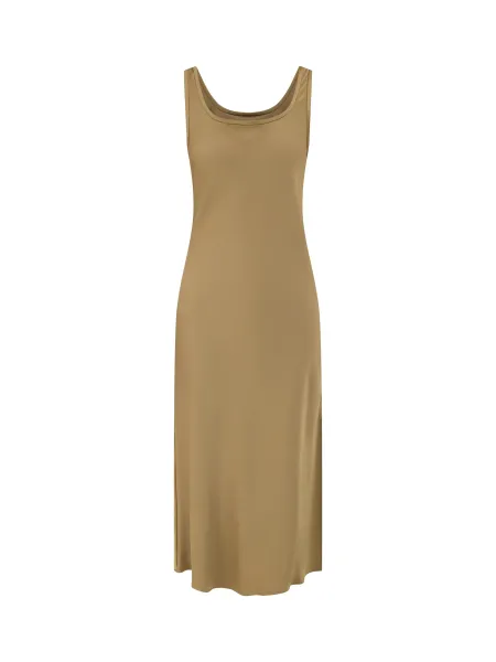 Oliato Midi Slip Dress Oil Green