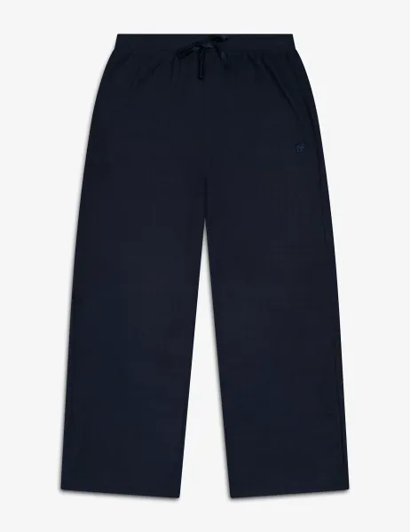 Modal Rich Ribbed Pyjama Bottoms Dark Blue
