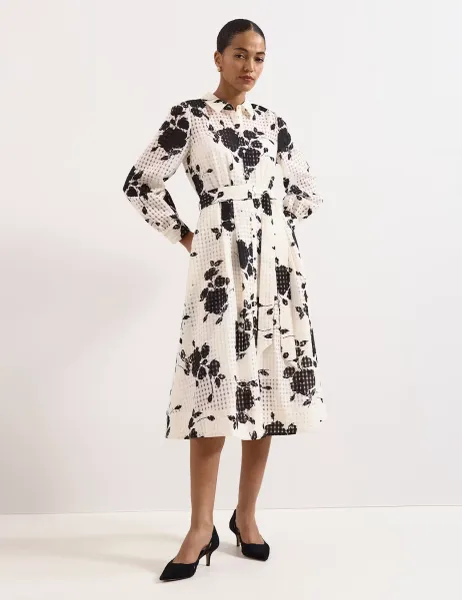 Phase Eight Natalie Floral Dress Ivory Mix