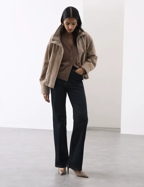 Autograph Lyocell Blend High Waisted Flared Jeans Dark Indigo