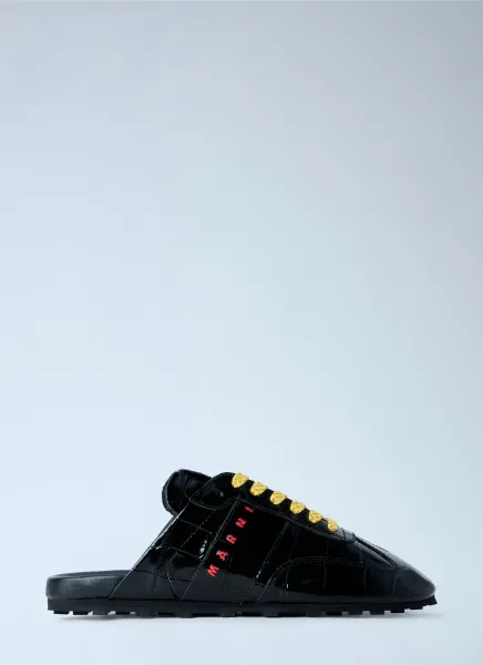 Laced Leather Mules