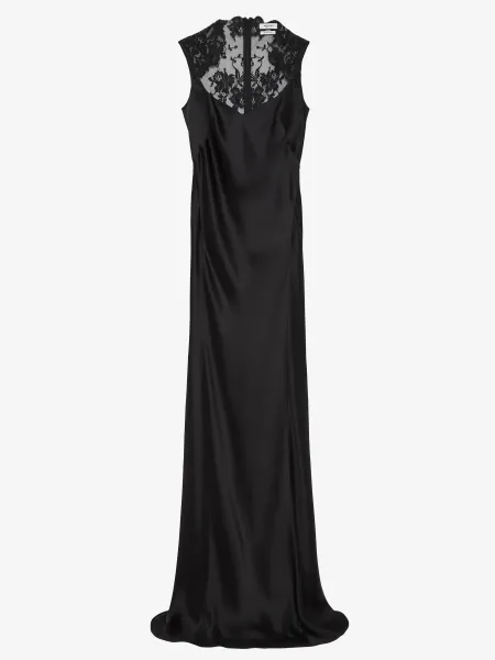 Floral Lace Evening Dress