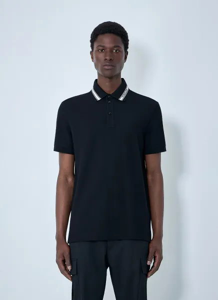 Striped Collar Polo Shirt