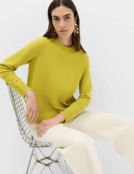 Marks & Spencer Air-Yarn Crew Neck Jumper Moss