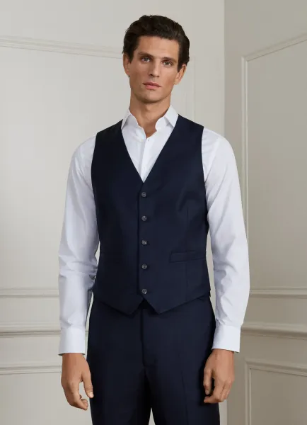 Hackett Wool Waistcoat - Woven In Italy