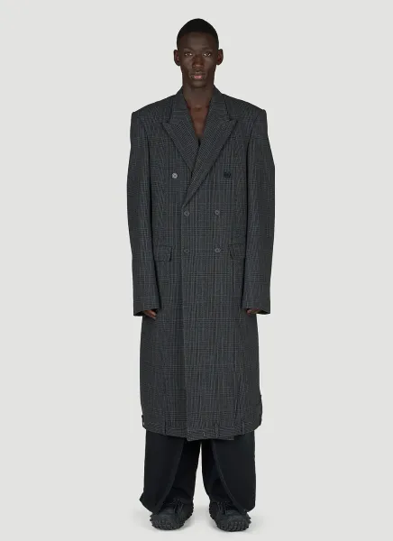 Deconstructed Check Coat