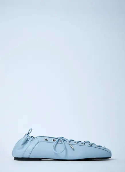 Eyelets Lace Up Ballerina