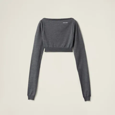Wool boat-neck sweater