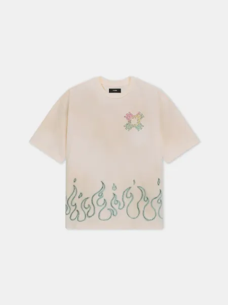 MA QUAD FLAMES OVERSIZED TEE - Ivory