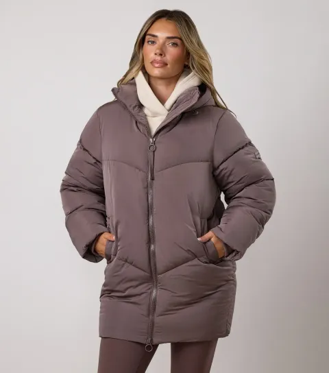 Gym King Women's Dark Brown Puffer Coat