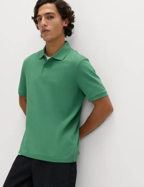 Marks & Spencer Ultimate Pique Polo Shirt Emerald