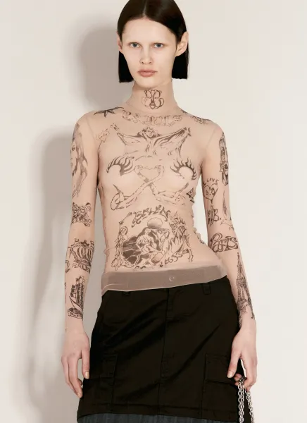 Tattoo Mesh Top