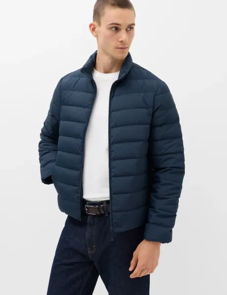 Marks & Spencer Feather and Down Packaway Puffer Jacket Navy