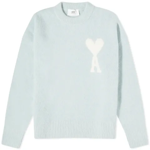 AMI White ADC Knit Sweater