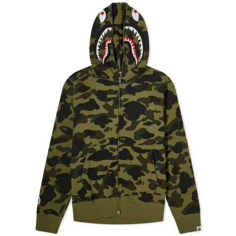1St Camo Shark Full Zip Hoodie