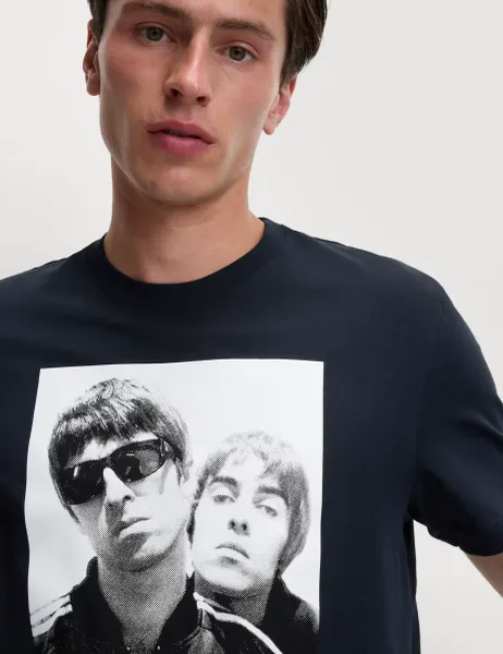 Marks & Spencer Pure Cotton Oasis T-Shirt Navy