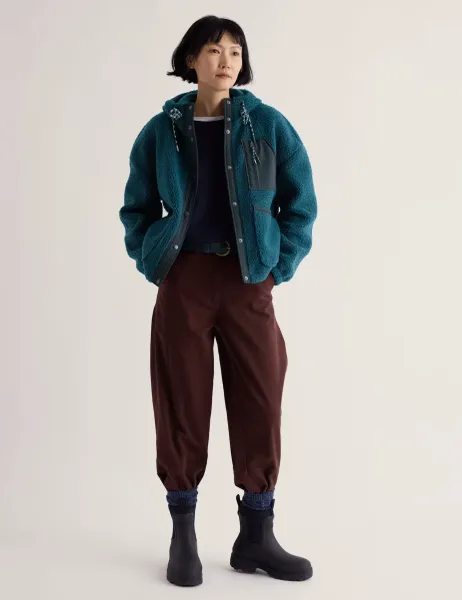 Seasalt Cornwall Oversized Zip Up Hoodie Light Blue