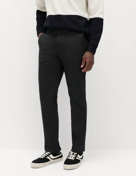 Regular Fit Twill Chinos Black