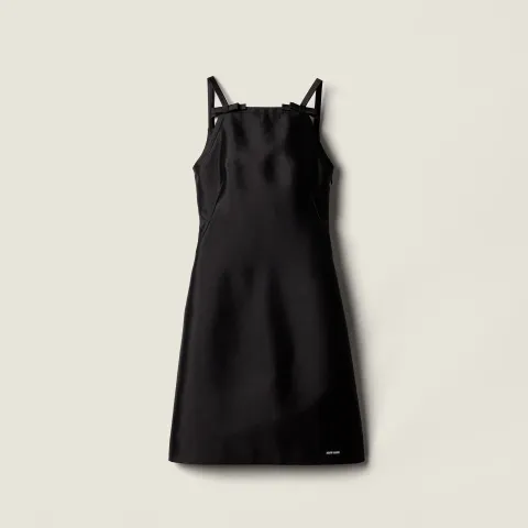 Silk and wool mini-dress