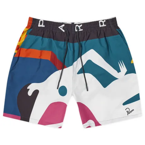 Beached In White Swim Shorts