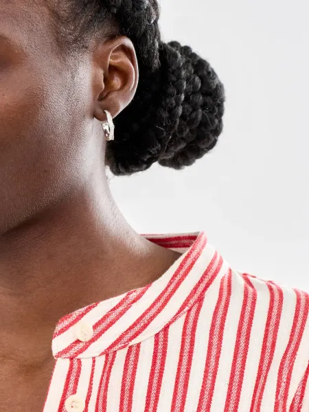 TUTTI Branch Sterling Silver Plated Hoop Earrings