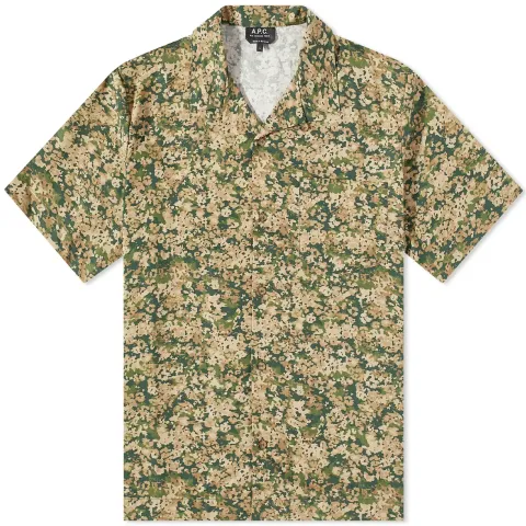 A.P.C. Lloyd Floral Camo Short Sleeve Shirt