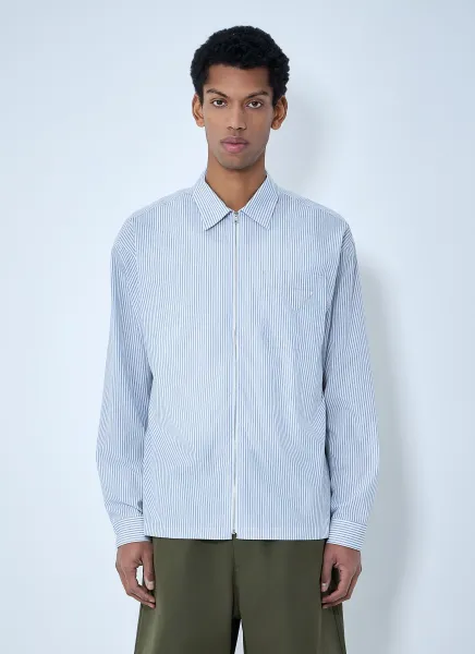 Zip-Front Stripe Shirt