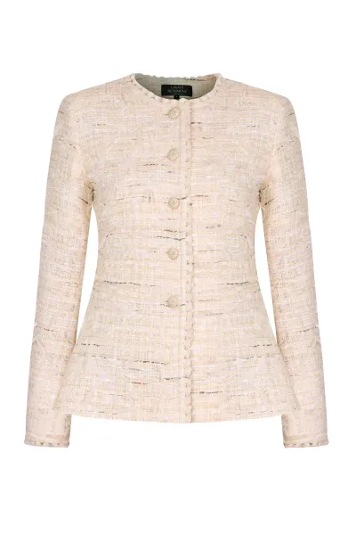 Ginette Jacket in Vanilla Tufted Tweed