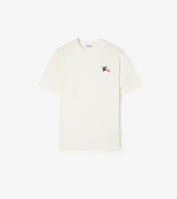 Knight Cotton T-shirt in Chalk white