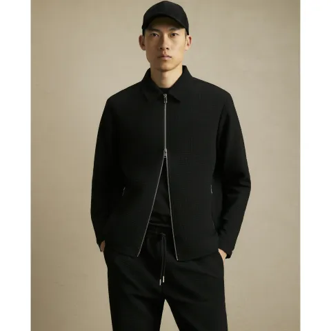 River Island Regular Fit Textured Tracksuit Jacket