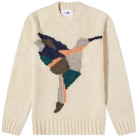 Brady Intarsia Humming Bird Knit
